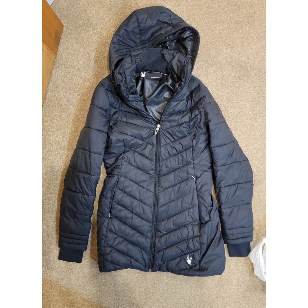 Jacket Spyder Women’s Hooded Black jacket In Size Small